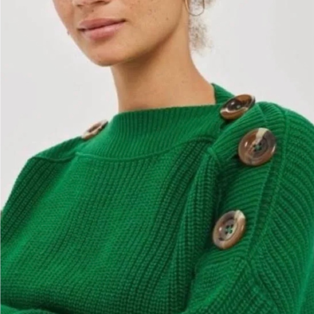 Top Shop Button Knit Sweater‎ Size 2